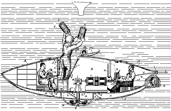 Sketch of Joshua Tuck's Submarine